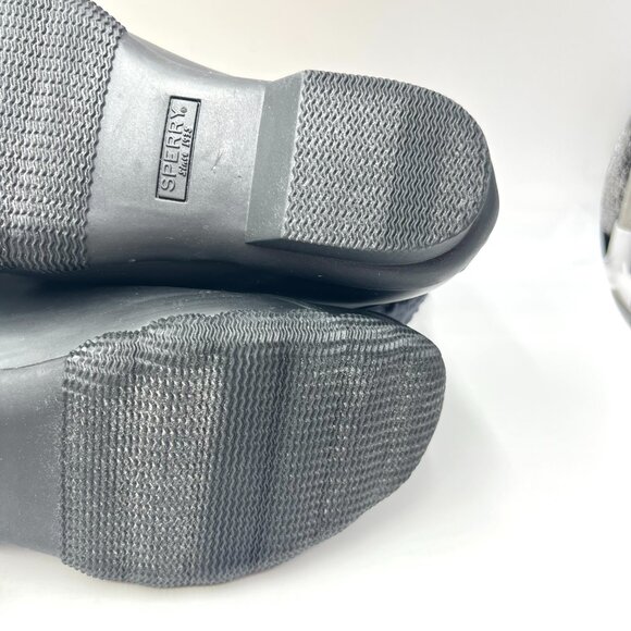 Sperry Womens Size 6 Saltwater Sherpa Black Blue Duck Boots Shoes STS87769‎ - Picture 11 of 12